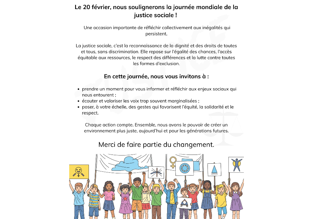 Journée de la justice social 