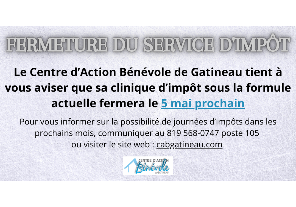 Fermeture du service d’impôt