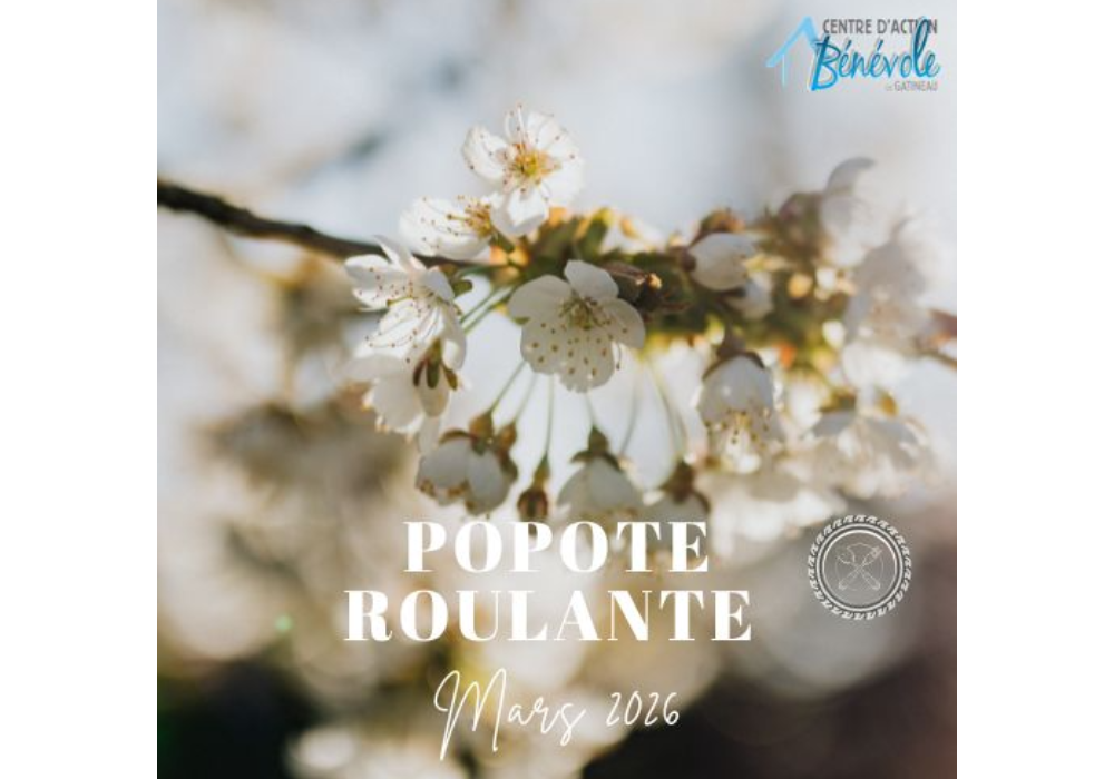  MENU DE LA POPOTE ROULANTE POUR LE MOIS DE MARS 2026 