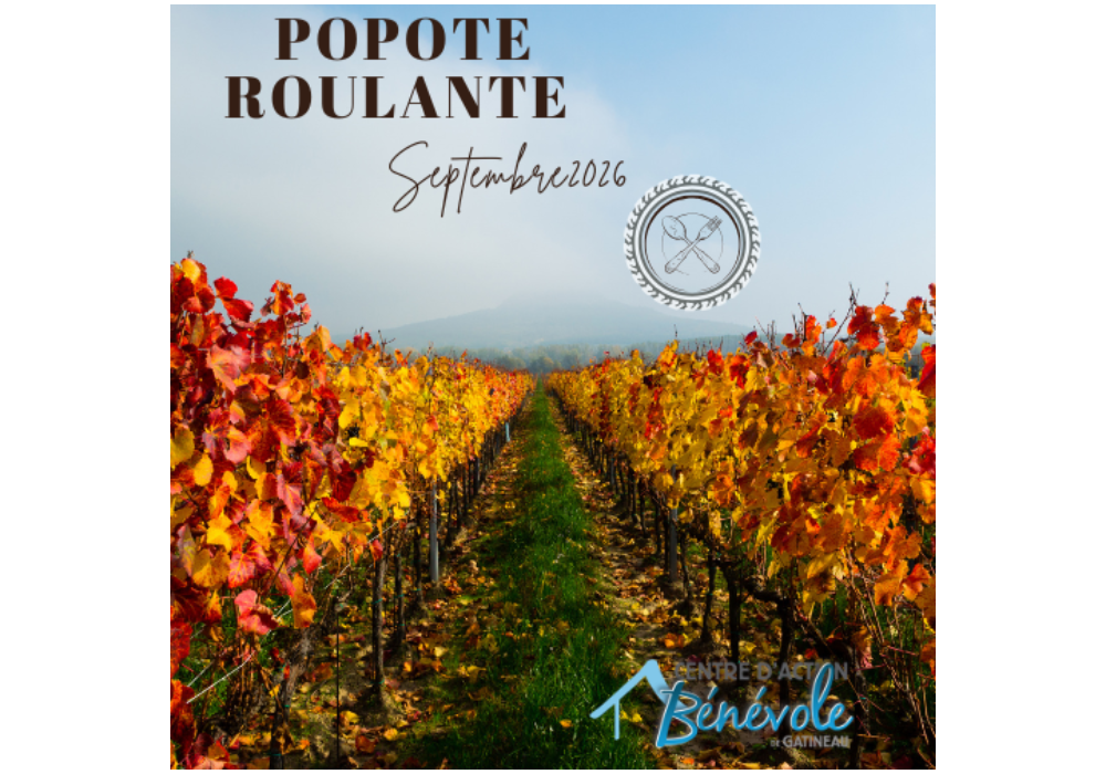  MENU DE LA POPOTE ROULANTE POUR LE MOIS DE SEPTEMBRE 2026 